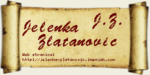 Jelenka Zlatanović vizit kartica